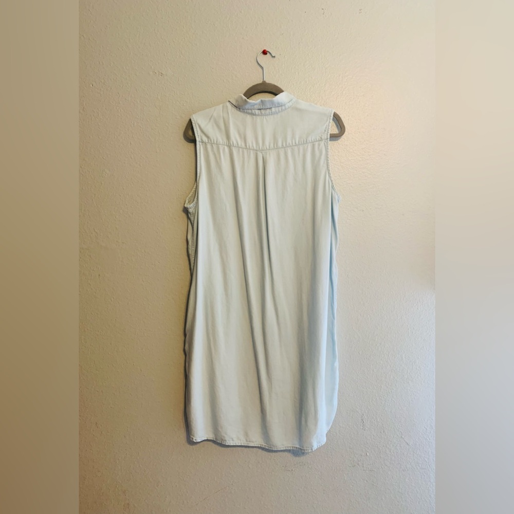 BeachLunchLounge Women’s Light Denim Sleeveless Midi Dress. Size Xl SKU 036 - Picture 4 of 16